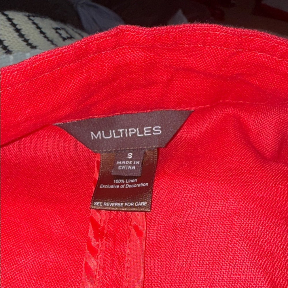 Multiples Vibrant Red Utility Jacket - image 6